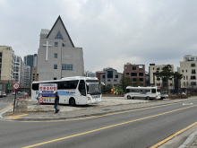 교회 야외주차장 자갈 정비 완료