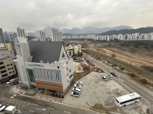 교회 야외 주차장 자갈 정비 완료